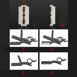 Customised High Quality Professional Packaging Black Stainless Steel Safety <b>Razor</b> Wood Single-Edge Blades Wet Shaver Body Face - Product Image 6