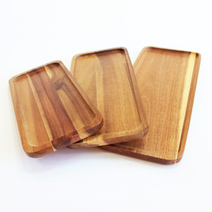 Fine Quality Wholesale Smooth Texture <b>Warm</b> Natural Acacia <b>Tray</b> Plate Wooden Bowl - Product Image 6