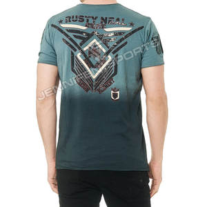 T-shirt pour homme, style streetwear estival, coton/polyester, col rond, manches courtes, coupe classique, décontracté, logo imprimé personnalisé, séchage rapide - Product Image 6