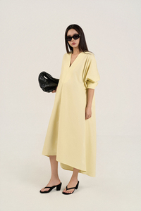 Vestido Maxi Holgado de Maternidad para Mujer, Prenda Informal, Transpirable, Ligero, Tejido 100% Algodón, Cuello en V - Product Image 3