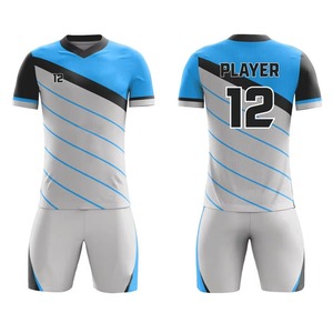 Ensemble de vêtements de football en polyester/coton en gros, maillots personnalisés avec logo imprimé en sérigraphie, kits OEM, uniformes de football pour hommes, shorts - Product Image 1