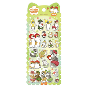 Marshmallow Stickers Fruit Cat Korean Cute Character Removable Diary Deco Sticker Gift for Kids Wholesale - Product Image 2