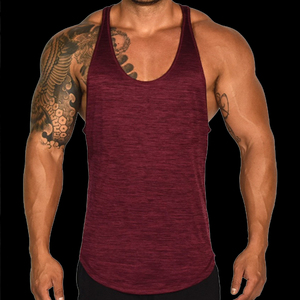 Custom Logo Men's Gym <b>Vest</b> Tank Top Breathable Workout Muscle Training Bodybuilding <b>Stringers</b> Knitted Fitness Work Clothing - Product Image 2