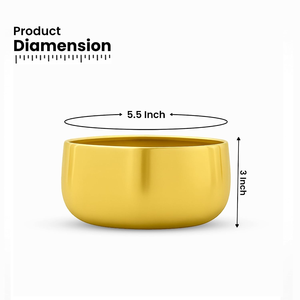 Pot de fleurs en métal doré brillant, rond, 5,5 pouces, pour plantes succulentes, avec trou de drainage et base en caoutchouc - Product Image 2