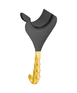 Retractor Universal DeLee de Calidad, 7cm x 5cm, Negro/Dorado, para Microcirugía y Cirugía Plástica, Abdominoplastia, Instrumentos Quirúrgicos de Acero Alemán - Product Image 1
