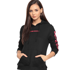 Sweat à capuche zippé slim fit pour femme, en polaire douce, veste décontractée en polyester/coton respirant, écologique, avec logo frontal, mode hiver - Product Image 6