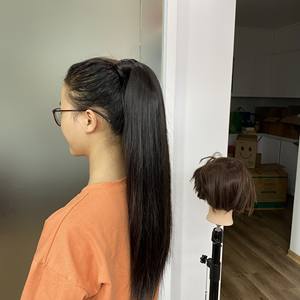 Queue de cheval vietnamien cheveux humains 100% cheveux bruts couleur naturelle de très haute qualité, cheveux raides meilleur prix - Product Image 4