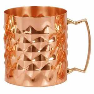 Mug en cuivre au design martelé, finition brillante, pour bar, club, maison, cuisine et restaurants - Product Image 5