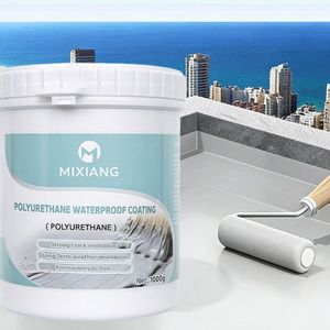 Mi xiang Silicone-Acrylic Emulsion Polyurethane Waterproof Floor <b>Paint</b> 3-in-1 Brush Application Liquid <b>Coating</b> - Product Image 3