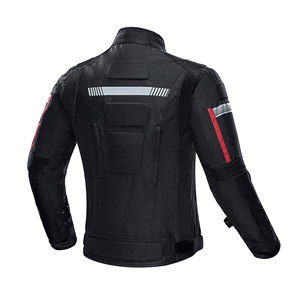 New Men's Leather Motorbike <b>Jacket</b> <b>with</b> Stand Collar and Front Logo Cordura Mesh Breathable <b>Fleece</b> <b>Lining</b> - Product Image 3