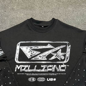 เสื้อยืดกราฟิกสตรีทแวร์พิมพ์ลายตามสั่ง คุณภาพสูง 100% ผ้าฝ้าย สำหรับผู้ชาย ระบายอากาศได้ดี แห้งเร็ว เป็นมิตรกับสิ่งแวดล้อม ผลิตจากผ้าถัก - Product Image 2