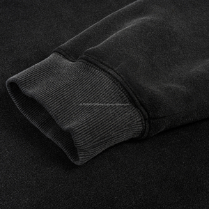 Custom Double Layer Hood <b>Black</b> Vintage <b>Zip</b> <b>up</b> <b>Hoodie</b> Drop Shoulder Boxy Oversized Acid Wash Hoodies for Men - Product Image 4