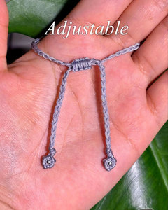 Handmade Macrame Moonstone Bracelet Fairy <b>Charm</b> Bohemian Adjustable Cord Natural Moonstone Jewelry for Women - Product Image 2