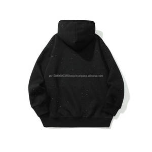 Primavera Otoño Invierno Pareja Ropa Cielo estrellado Sudaderas con capucha Sueltas Versátiles Sudaderas de felpa para hombres y mujeres - Product Image 4