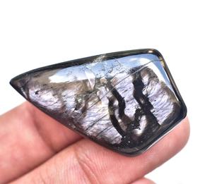 Cabochons en pierre naturelle d'hypersthène noir-gris de formes variées pour la fabrication de bijoux de guérison, disponibles dans toutes les tailles. - Product Image 2