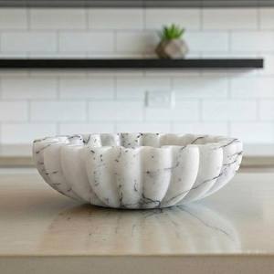 Cuenco Decorativo de Ónix y Ágata con Forma de Flor, Hecho a Mano, Arte Popular Exquisito, Decoración de Lujo para el Hogar, de Uttar Pradesh, para Sala de Estar, Venta al Por Mayor - Product Image 2