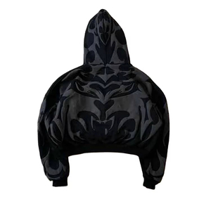 Sudadera con Capucha Oversize Estampada Personalizada OEM ODM Premium, Estilo Urbano Corto y Holgado, Unisex, 100% Algodón, Venta al por Mayor - Product Image 2