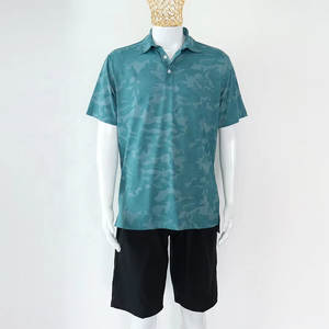 Camisa de Hombre de Verano, Transpirable, Tejida, 160g, Poliéster/Algodón Satinado, Lisa, Casual, Antiarrugas, con un Solo Botón y Cuello Camisero - Product Image 1