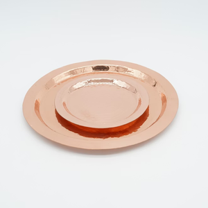 Tazón de Ensalada de Cobre Martillado Hecho a Mano, Plato Ovalado de Metal, Ecológico, Resistente al Calor, Diseño Minimalista, para Servir Alimentos, Regalos, Hogar - Product Image 2
