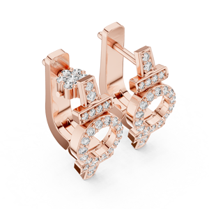 Pendientes de Aro Bali de Plata de Ley 925 Chapados en Oro Rosa de 18K con Circonita, Joyería de Diseño de Moda para Mujer - Product Image 5