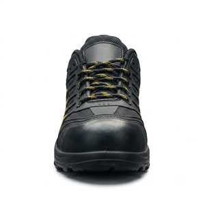 Chaussures de sécurité noires en maille mi-montantes, sportives, à lacets, anti-perforation, antistatiques, respirantes, en maille tricotée, avec embout en acier, pour l'industrie minière - Product Image 4