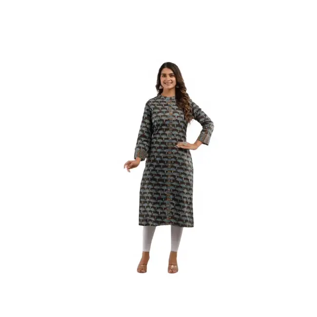 New Arrival Women Bandhani Viscose Rayon Straight Kurta And Ankle Pant Long Sleeves Party Wear Co-ord Set For Women