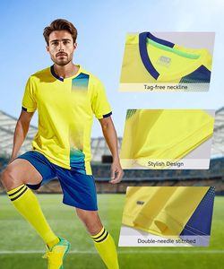 Maillot et short de football à séchage rapide pour hommes avec sac en filet – Kits de football - Product Image 4