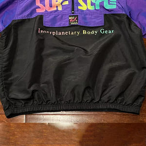 2025 Custom Men Canvas Quilted Windbreaker <b>Jacket</b> Stand Collar Front Zip Big Pockets <b>Surf</b> Style Two-Tone Colour Block Design - Product Image 4