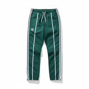 Pantalon de survêtement décontracté en nylon à rayures pour hommes, coupe-vent, style hip-hop streetwear, imperméable, pour le sport et les activités de plein air - Product Image 1