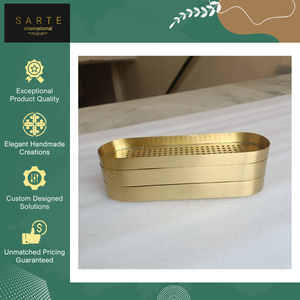 Nuevo Quemador de Aromaterapia Hecho a Mano, Ecológico, de Latón con Acabado Dorado, Forma Rectangular, para Otoño, Primavera y Verano - Product Image 3