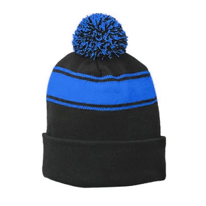 Gorro de Invierno de Punto Unisex Personalizado al por Mayor con Pompón |   Gorra Deportiva COSH SPORTS de Acrílico con Puño Elástico y Rayas Cálidas - Product Image 4