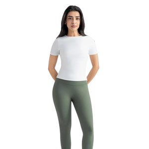 Conjunto Deportivo para Mujer, Top Corto de Manga Larga, Leggings de Cintura Alta, Ropa Deportiva para Yoga, Gimnasio, Fitness, Venta al Por Mayor - Product Image 1