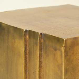 Worth Owning Midcentury Modern Brass <b>Console</b> <b>Table</b> Pedestal Base Handmade Antique Finish Living Room Furniture Hall Decor - Product Image 2