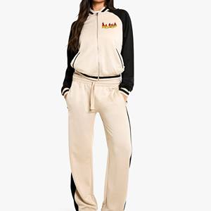 Wholesale Price Winter Streetwear Solid Reversible Tracksuit Hooded Drawstring <b>Jacket</b> Jogger Set Athletic Sportswear Training - Product Image 5