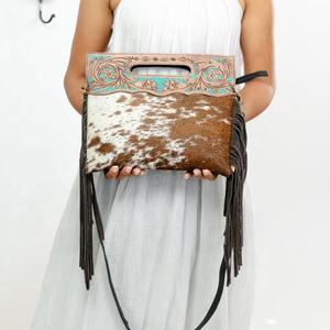 Bolsos de cantimplora de cuero genuino antirrobo bohemio Vintage para mujer, bolsos portátiles de hombro de estilo occidental de verano con herramientas manuales - Product Image 3