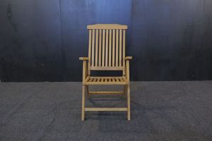 Outdoor Recliner <b>Folding</b> <b>Chair</b> Solid Teak Wood Well Sanded Finish for Outdoor <b>Dining</b> Use - Product Image 2