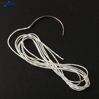 Fil tressé en UHMWPE pour sutures chirurgicales non résorbables en blanc avec rayures bleues, diamètre 0,2-1,2 mm, 500 m/rouleau