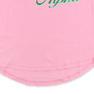 T-shirt Raglan Rose et Vert Personnalisé Col V Manches Courtes Décontracté Sportswear Tenue d'Équipe Vêtement Tendance Haut - Product Image 6