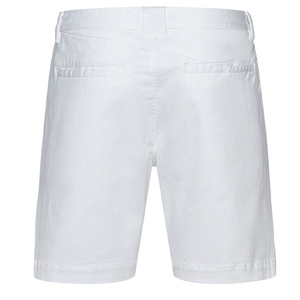 Shorts Bermuda Homme Blanc 100% Coton Couleur Unie Décontracté Style Urbain Taille Mi-Haute Fermeture à Cordon Toile Respirante Entraînement - Product Image 3