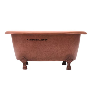 Bañera Independiente de Cobre Moderna, de Alta Calidad, con Acabado Interior Brillante y Exterior Negro - Product Image 4