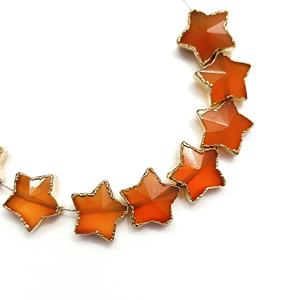 หินอัญมณีรูปดาวแกะสลักด้วยมือด้วยไฟฟ้าคาร์เนเลียนธรรมชาติแกะสลักด้วยมือ - Product Image 2