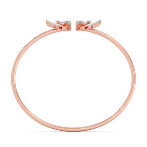 Interlocking Multi-Loop Cluster Diamond Link <b>Bangle</b> <b>Bracelet</b> - Product Image 2