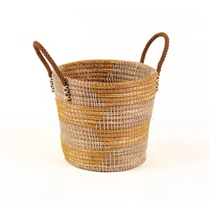 ตะกร้าหวายมีหูหิ้ว 2 ข้าง ตะกร้าเก็บของทำมือ ขายส่ง เป็นมิตรกับสิ่งแวดล้อม ผลิตในเวียดนาม - Product Image 4