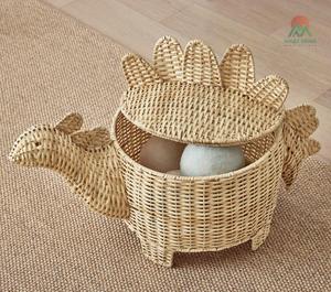 New Design Rattan Storage <b>Basket</b> Dinosaur Shaped Home Decorations for Kids for Nursery Room Decoration - Product Image 5
