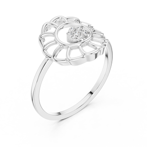 Anillo de oro amarillo macizo de 14k para mujer, minimalista, con piedras cultivadas en laboratorio de corte brillante redondo, para uso diario, banda apilable - Product Image 5