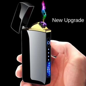 Cadeaux d'affaires, briquet à cigarettes rechargeable en alliage de zinc de luxe pour hommes, capteur d'empreintes digitales, coupe-vent, logo personnalisé Dericsson - Product Image 3