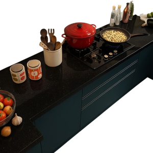 Dalles de granit noir absolu de qualité supérieure, polies, écologiques, durables, design moderne pour cuisine, maison, hôtel, appartement, mur - Product Image 1