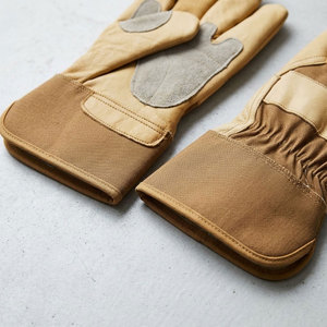 Gants de manutention canadiens en cuir de vachette grainé renforcé et toile, pour usage industriel, jardinage, soudage, protection thermique et sécurité - Product Image 6