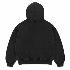 Sudadera con Capucha Personalizada Bordada, Lavada al Ácido, Estilo Desgastado, Corte Regular, Tejido Grueso, 100% Algodón, Transpirable, Unisex, Otoño - Product Image 2