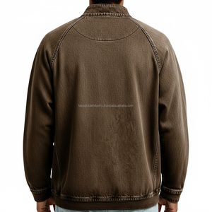 Pull à col zippé pour homme en satin respirant, séchage rapide, léger, 100% coton lavé, coupe oversize, vente en gros, commande en vrac, OEM personnalisé - Product Image 6